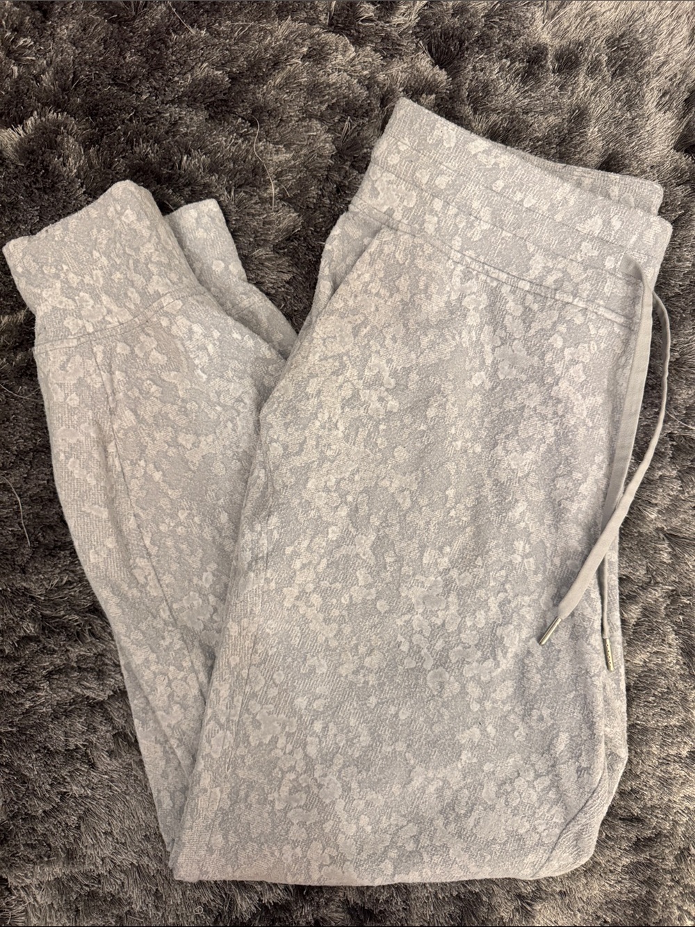 lululemon athletica Light Gray Drawstring sweatpants with Subtle Texture